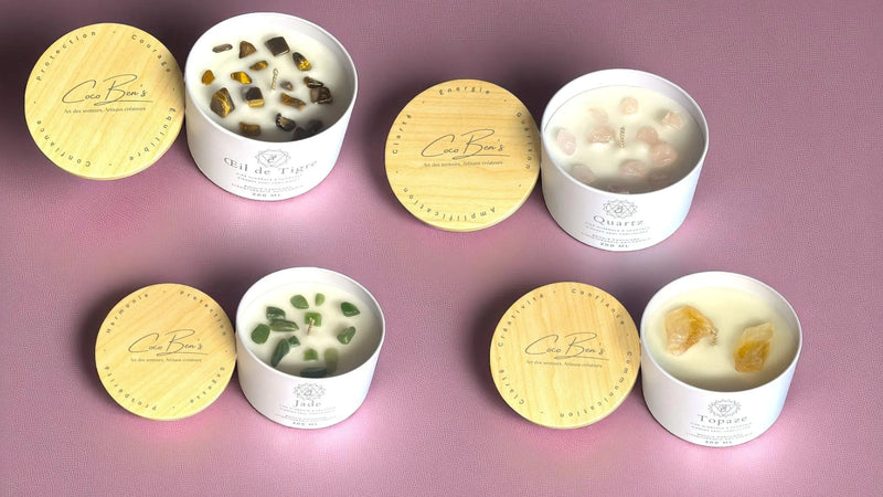 Bougies parfumées - Lithothérapie - CocoBen's