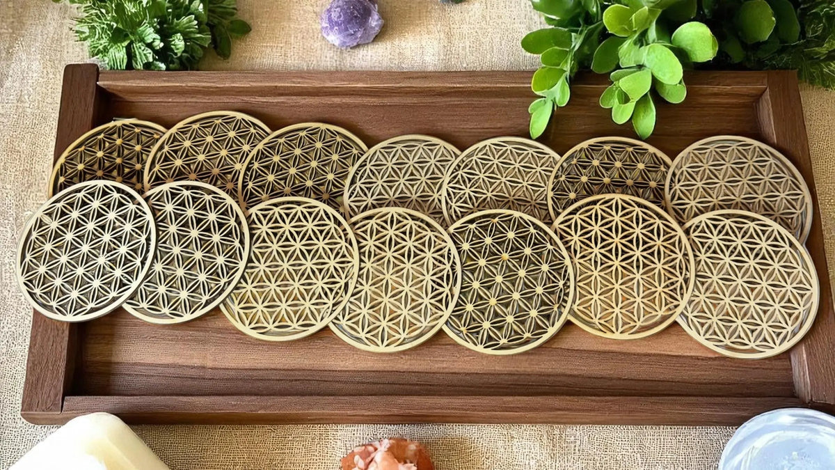 Fleur de Vie - Plaque de Purification et de Chargement en Bois