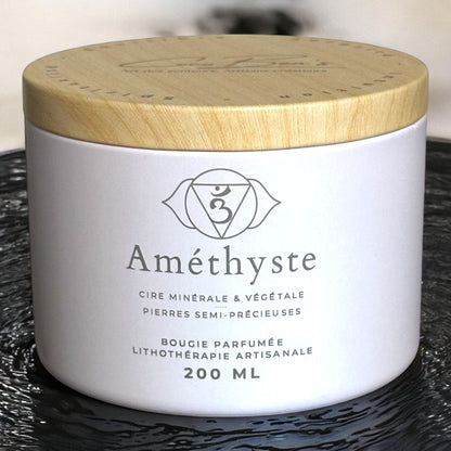 Bougie Lithothérapie - Améthyste - 200 ML