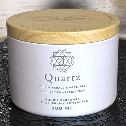 Bougie Lithothérapie - Quartz - 200 ML