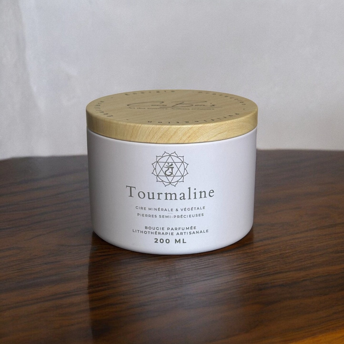 Bougie Lithothérapie - Tourmaline - 200 ML