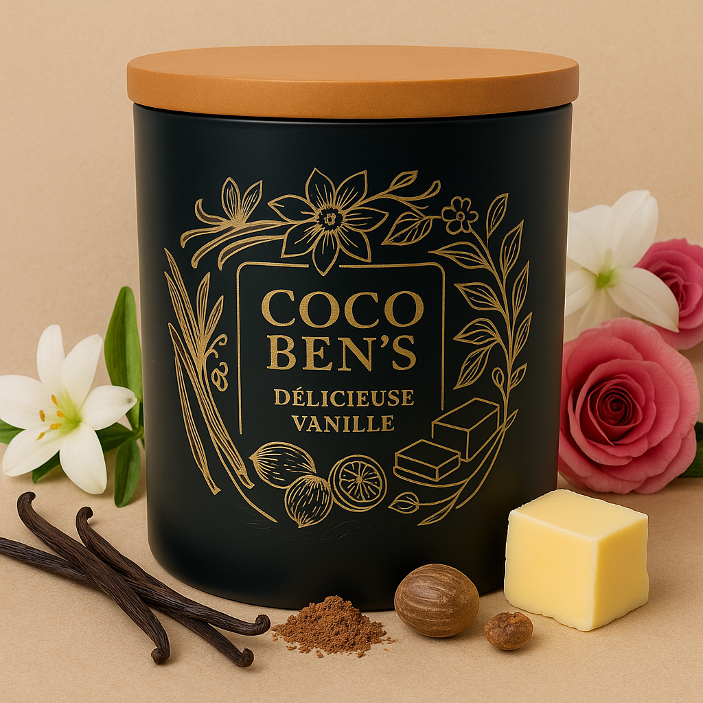 Bougie de Luxe - Délicieuse vanille - 300ml CocoBen's - Maison