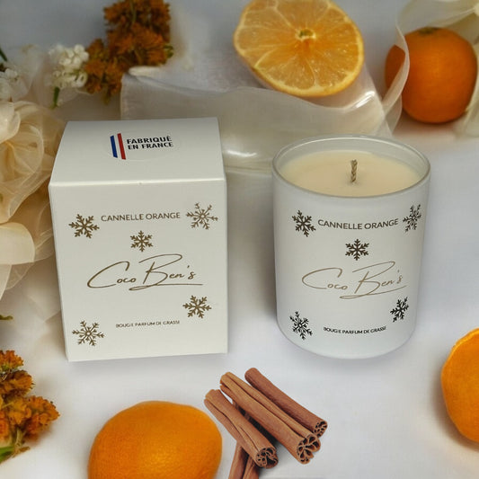 Bougie au parfum de Grasse - Cannelle Orange