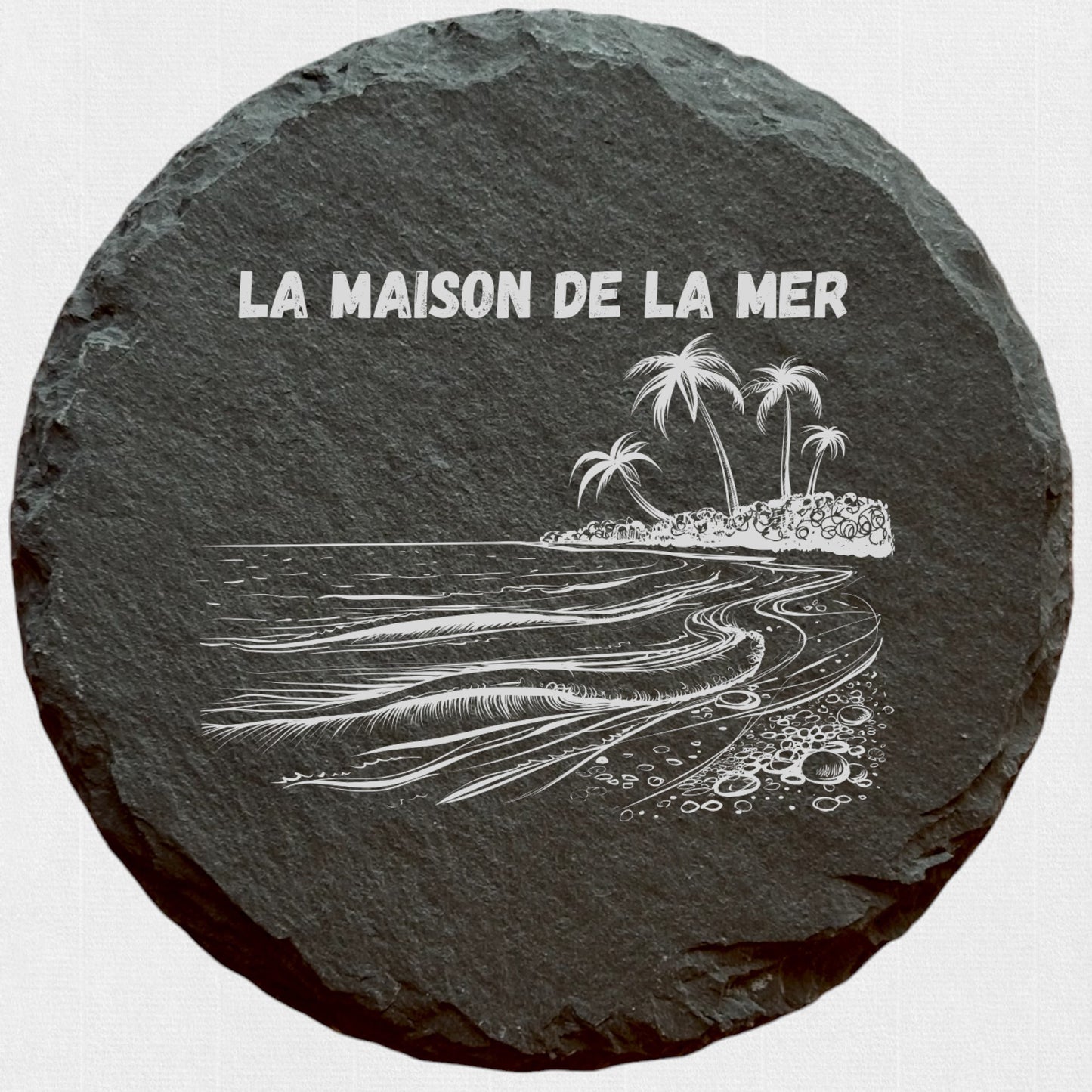 La maison de la mer - Ardoise ronde personnalisée