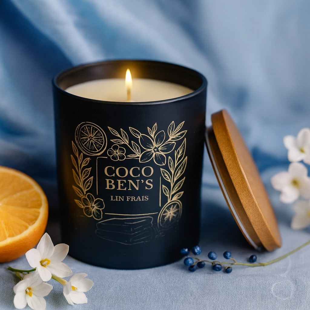 Bougie de Luxe - Lin frais - 300ml CocoBen's - Maison