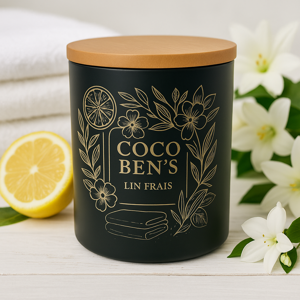 Bougie de Luxe - Lin frais - 300ml CocoBen's - Maison