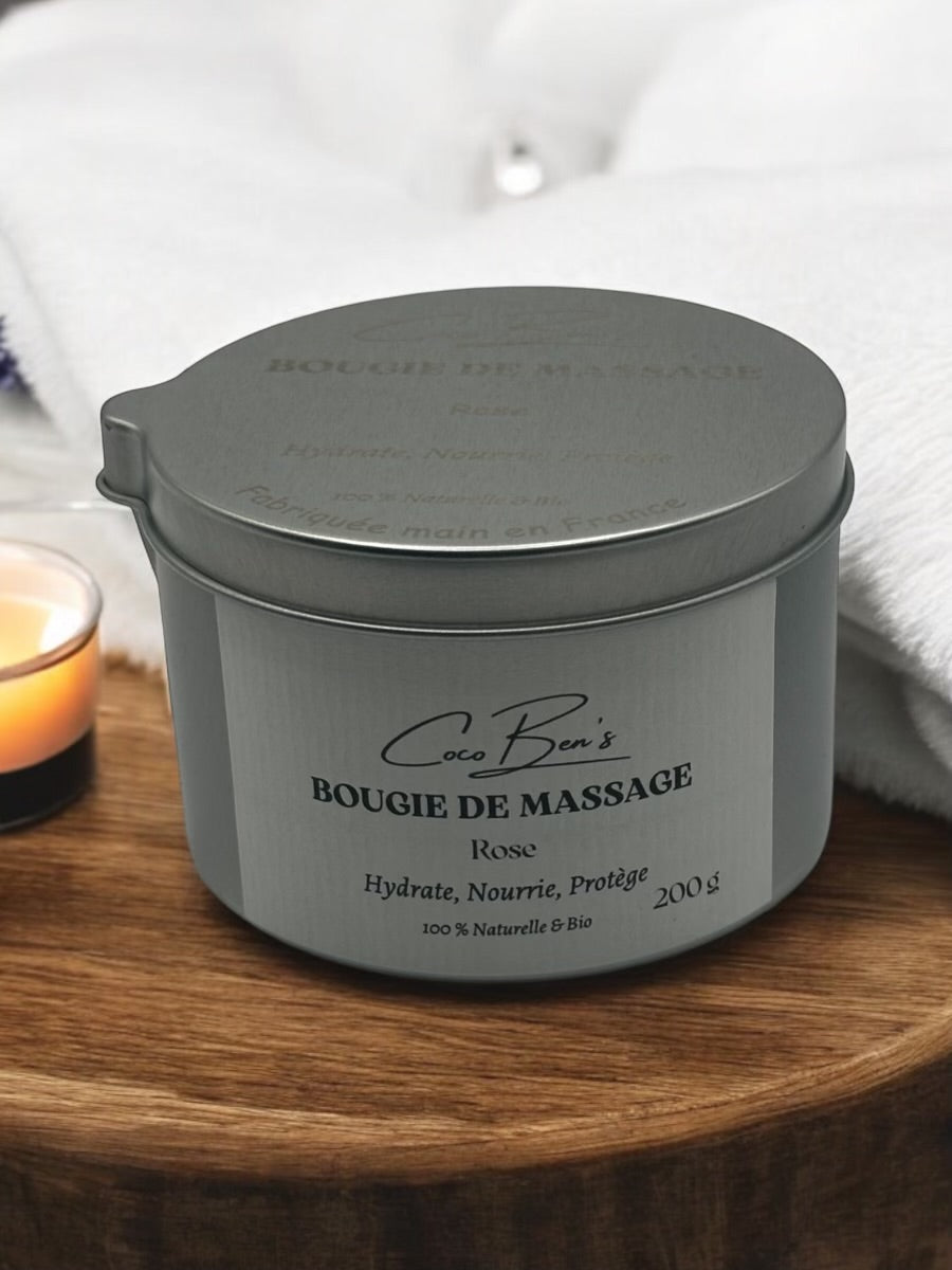 Bougie de massage - Rose - 200 ML