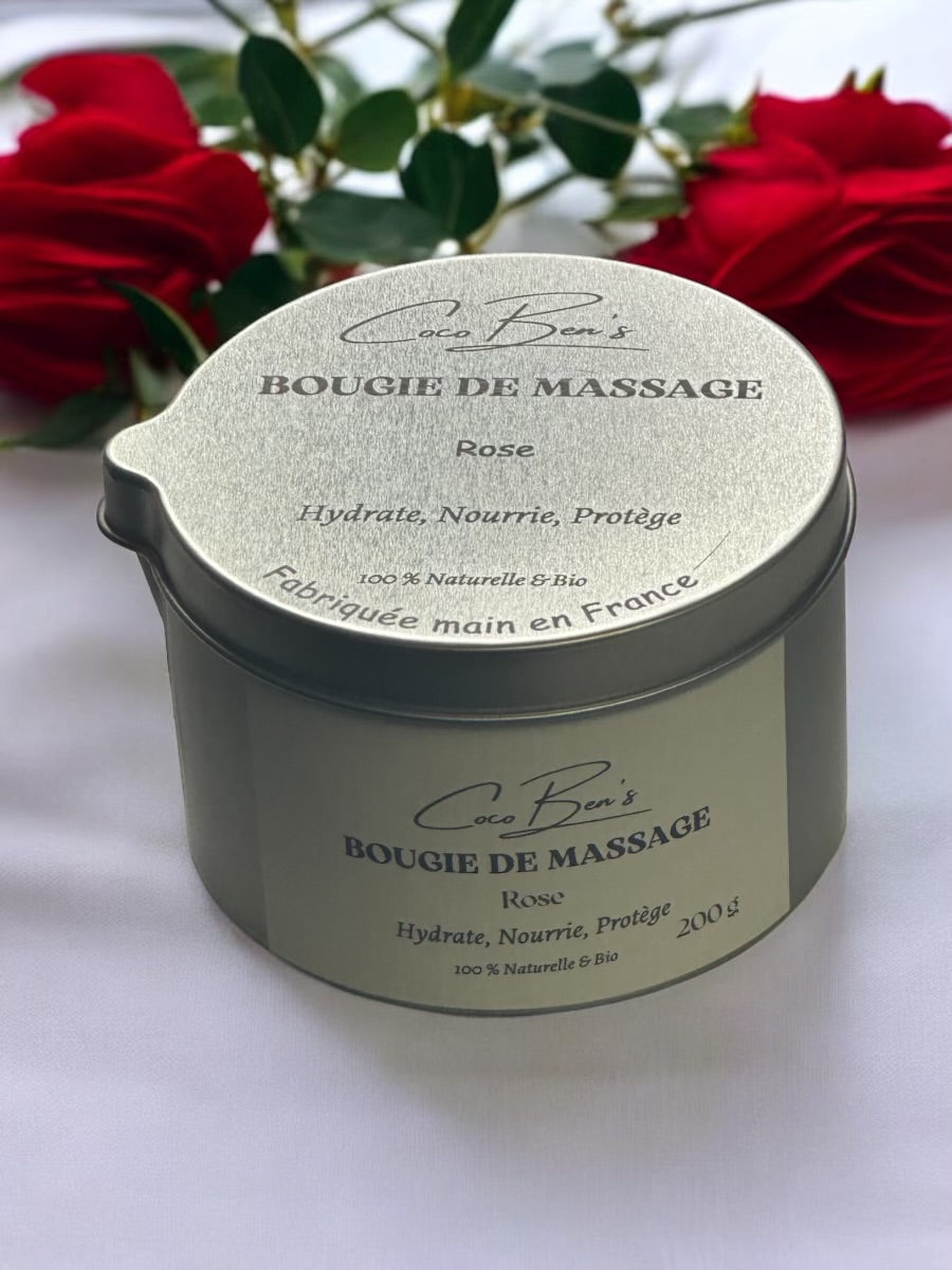 Bougie de massage - Rose - 200 ML