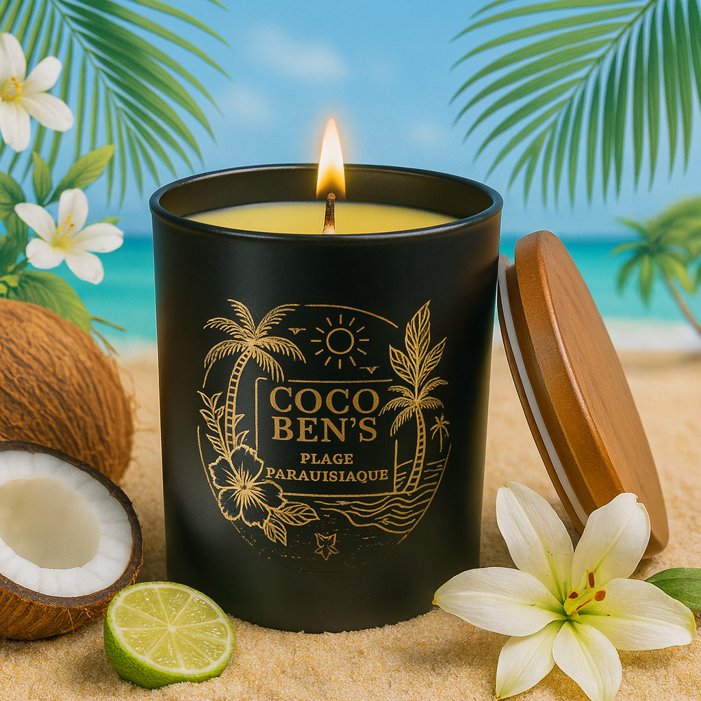 Bougie de Luxe - Plage paradisiaque - 300ml CocoBen's - Maison