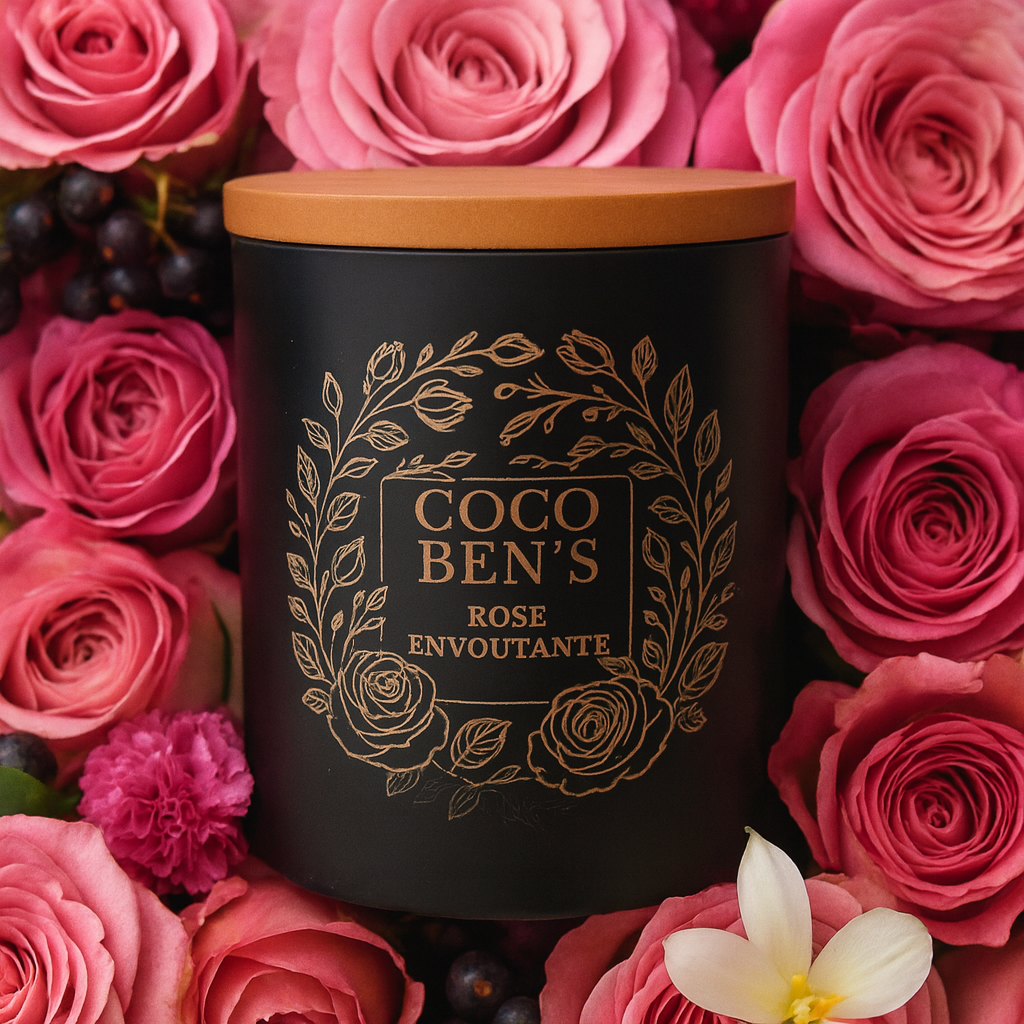 Bougie de Luxe - Rose envoûtante - 300ml CocoBen's - Maison