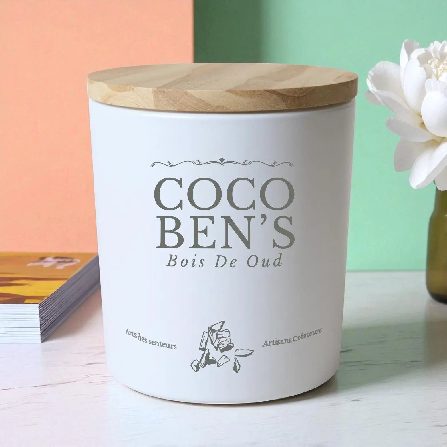 Bougie au parfum de Grasse - Bois de oud - 200ml - CocoBen's
