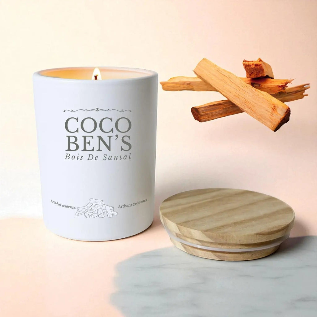 Bougie au parfum de Grasse - Bois de santal - 200ml - CocoBen's