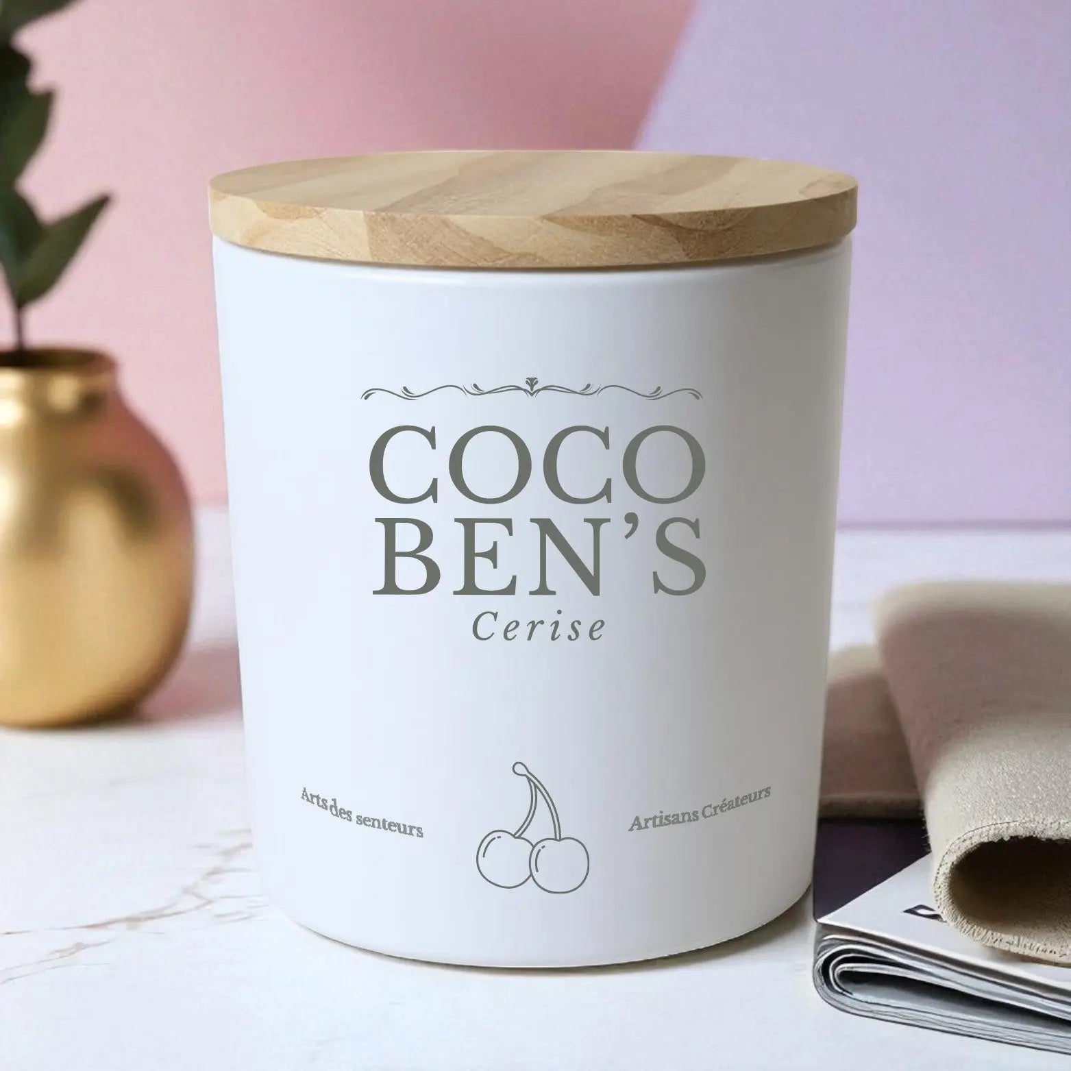 Bougie au parfum de Grasse - Cerise - 200ml - CocoBen's