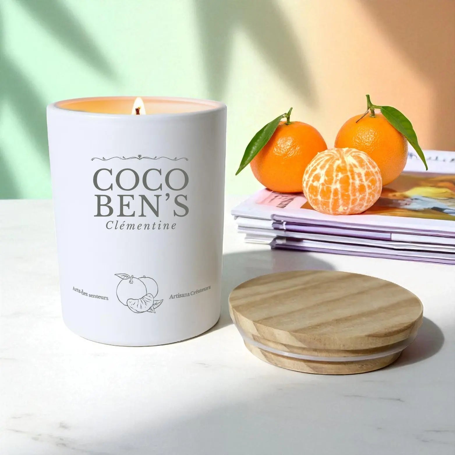 Bougie au parfum de Grasse - Clémentine - 200ml - CocoBen's