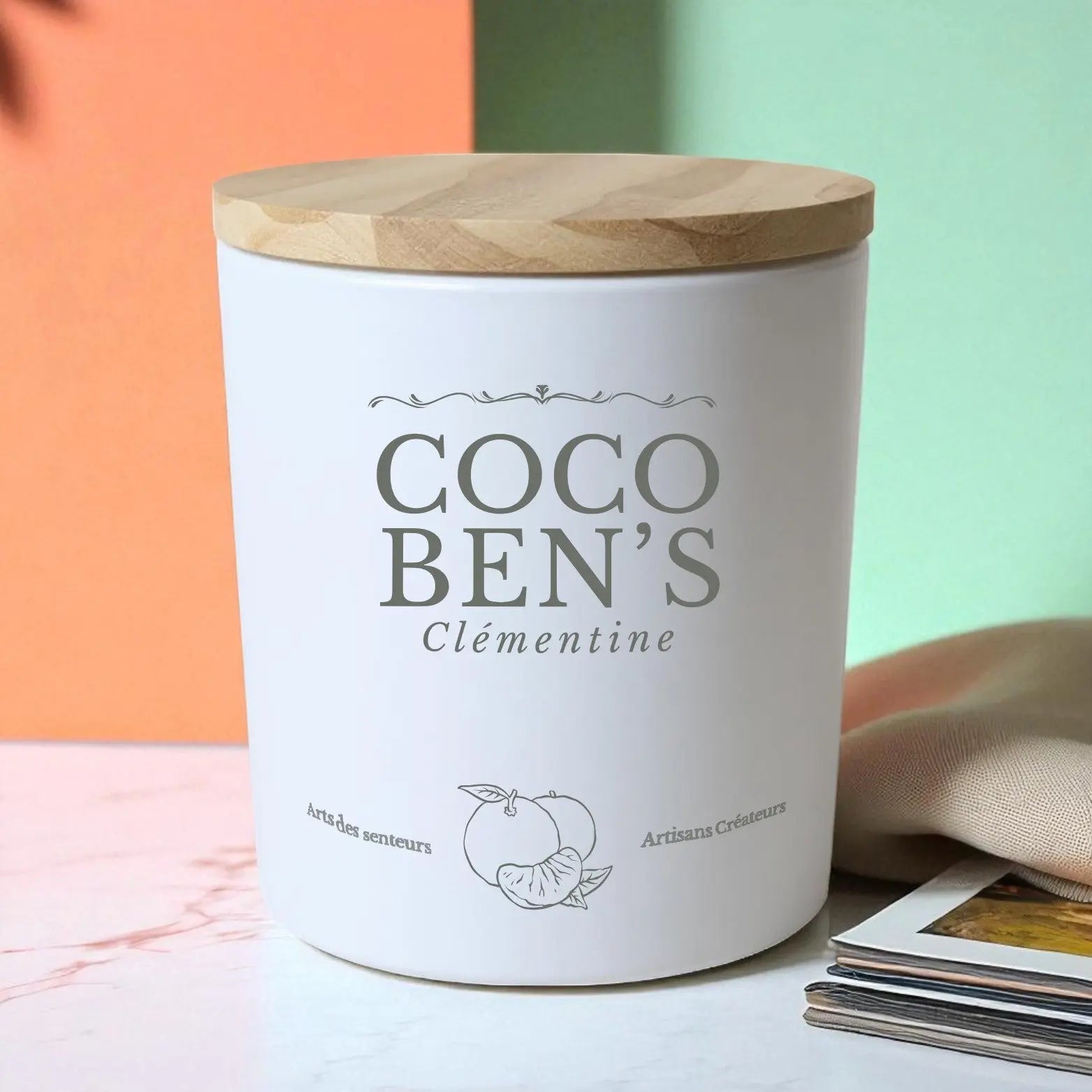 Bougie au parfum de Grasse - Clémentine - 200ml - CocoBen's