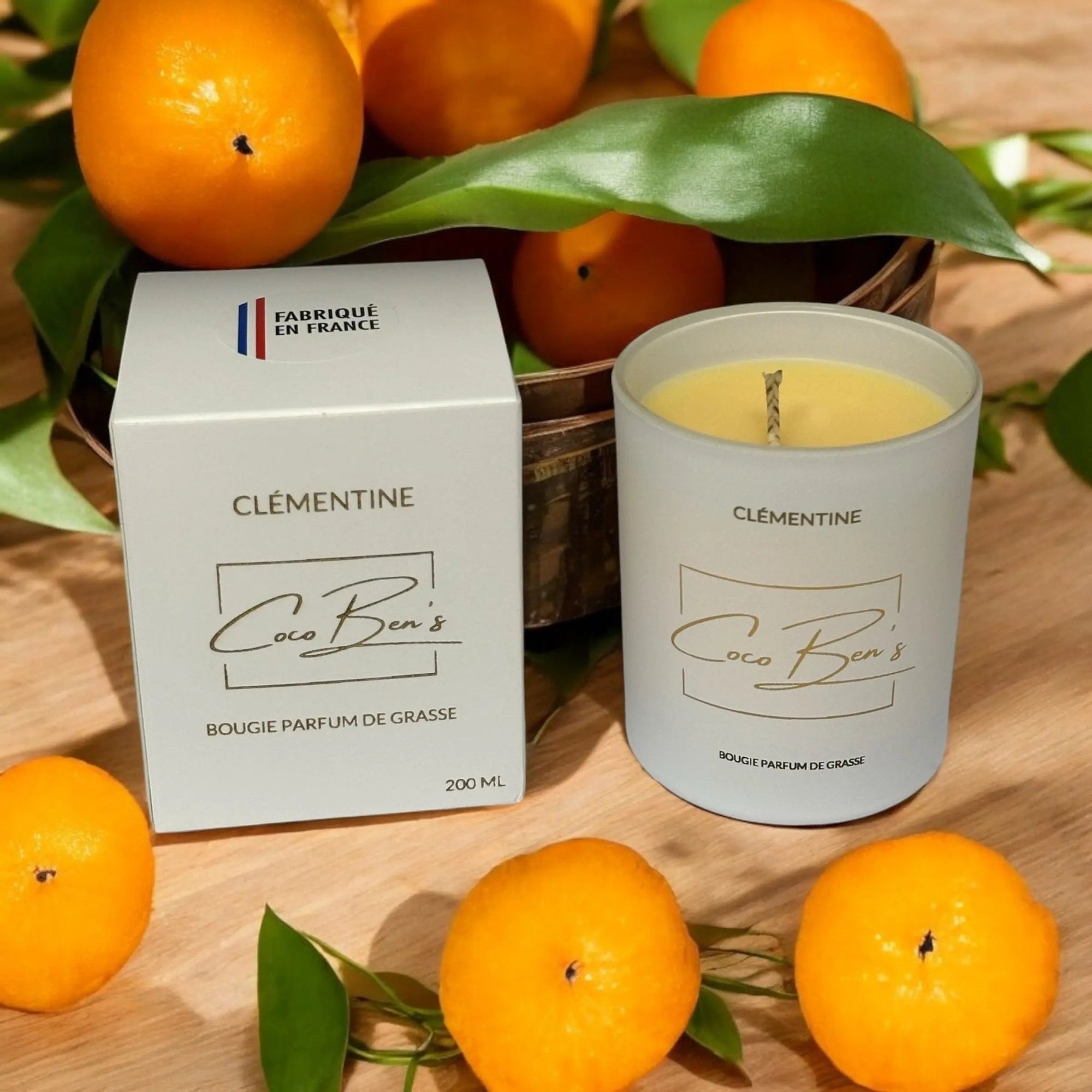 Bougie au parfum de Grasse - Clémentine - 200ml - Déstockage - CocoBen's