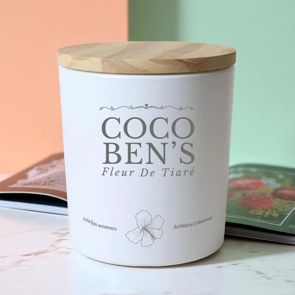 Bougie au parfum de Grasse - Fleur de Tiaré - 200ml - CocoBen's