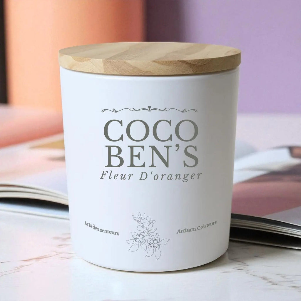 Bougie au parfum de Grasse - Fleur d'oranger - 200ml - CocoBen's