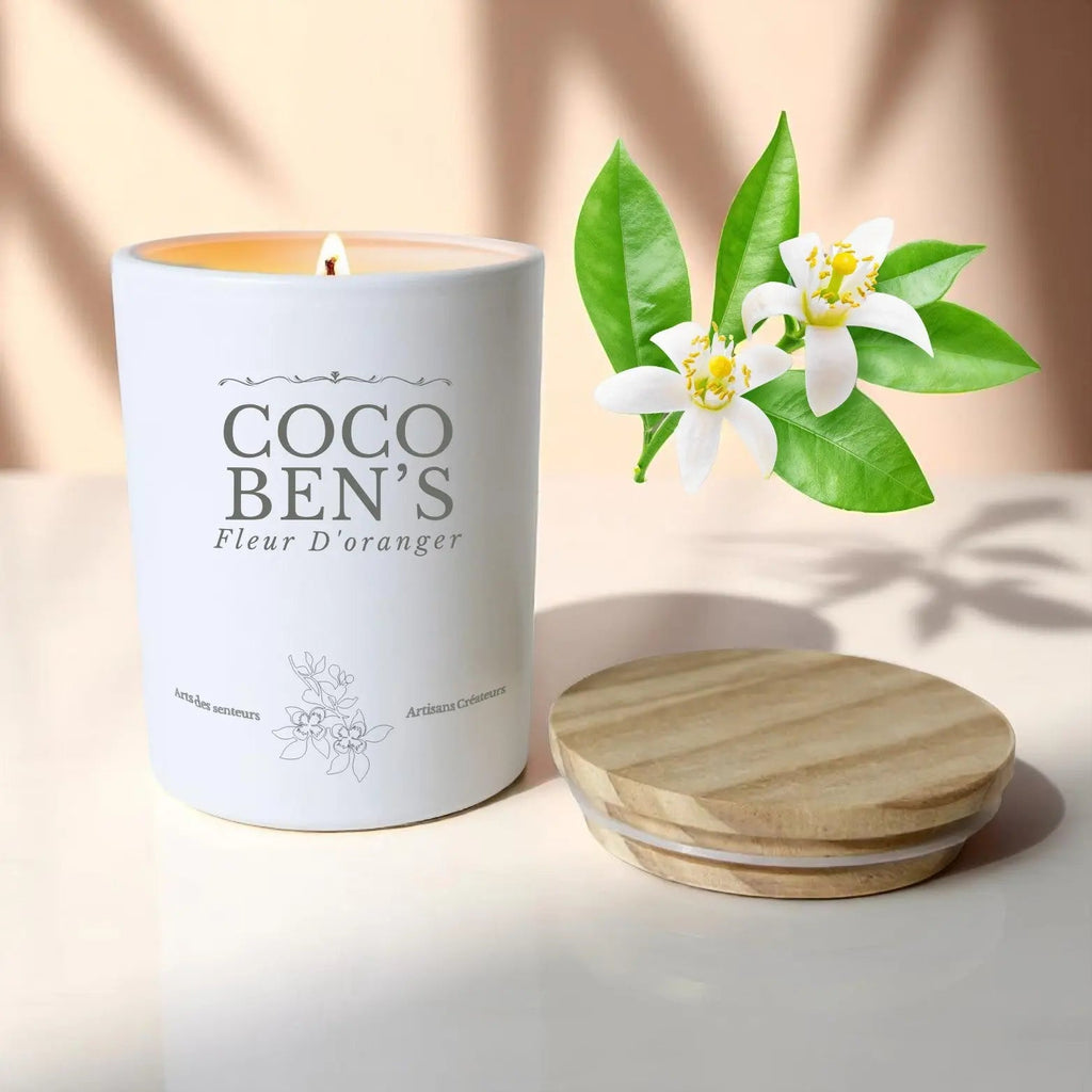 Bougie au parfum de Grasse - Fleur d'oranger - 200ml - CocoBen's