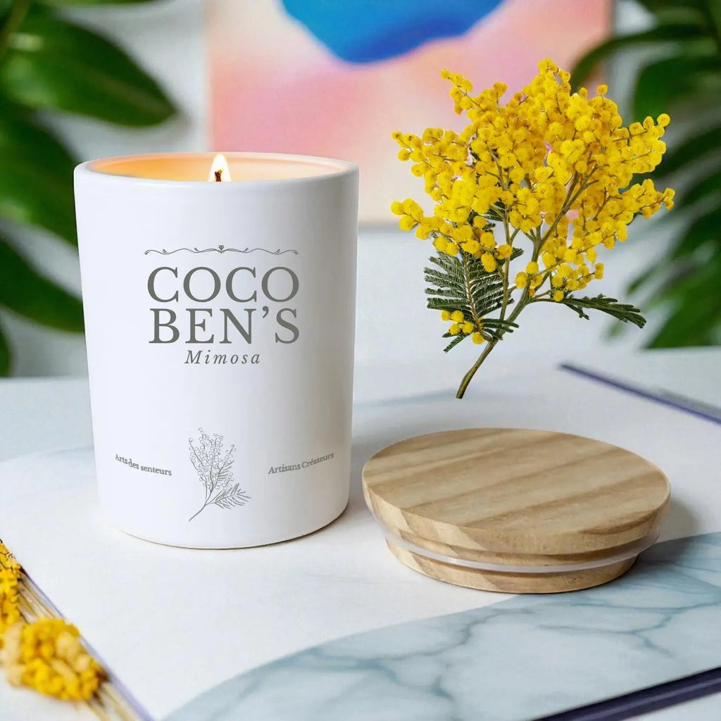 Bougie au parfum de Grasse - Mimosa - 200ml - CocoBen's