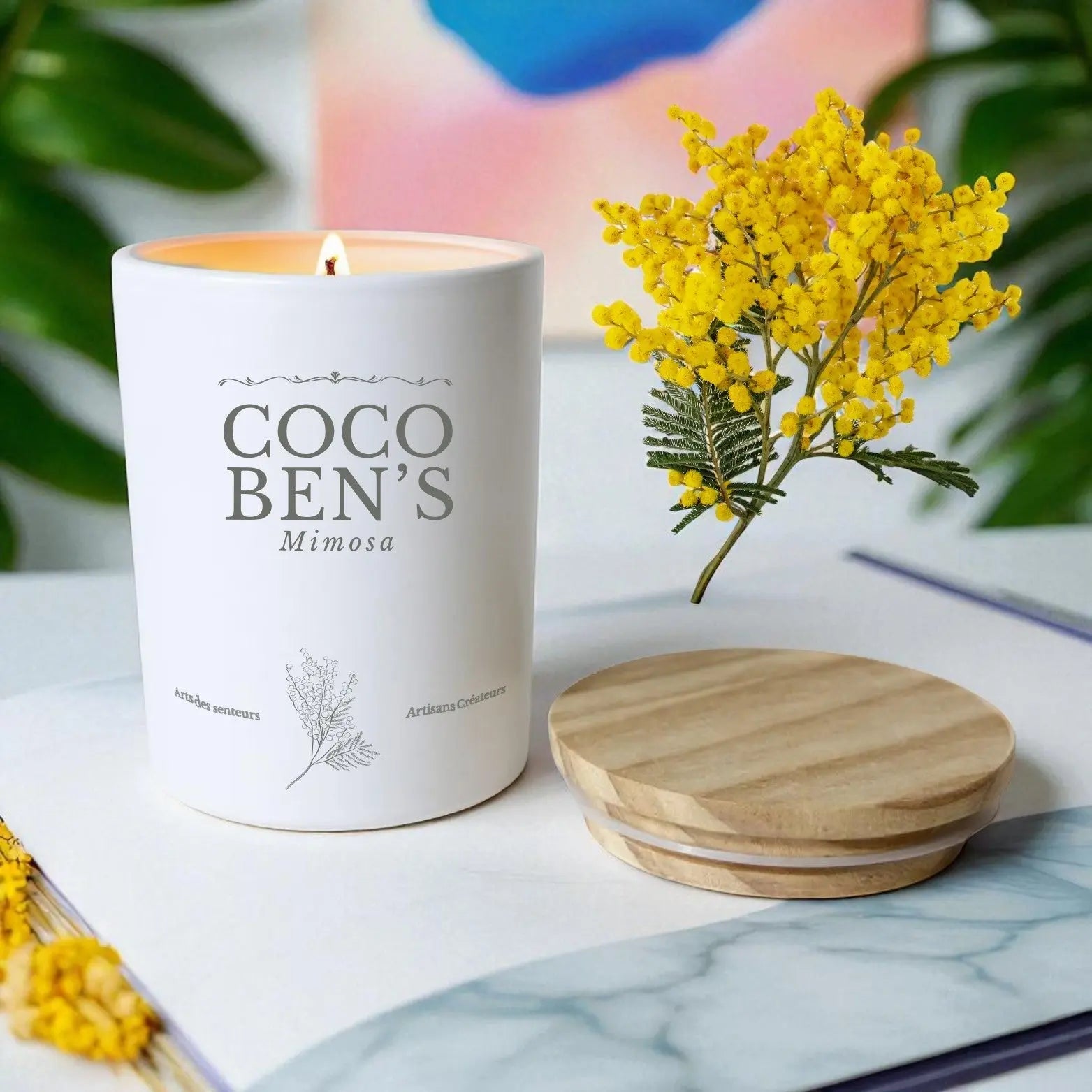 Bougie au parfum de Grasse - Mimosa - 200ml - CocoBen's