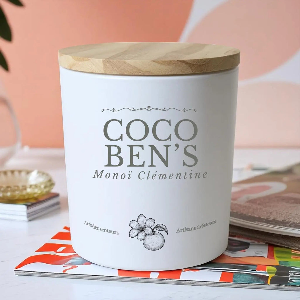 Bougie au parfum de Grasse - Monoï Clémentine - 200ml - CocoBen's