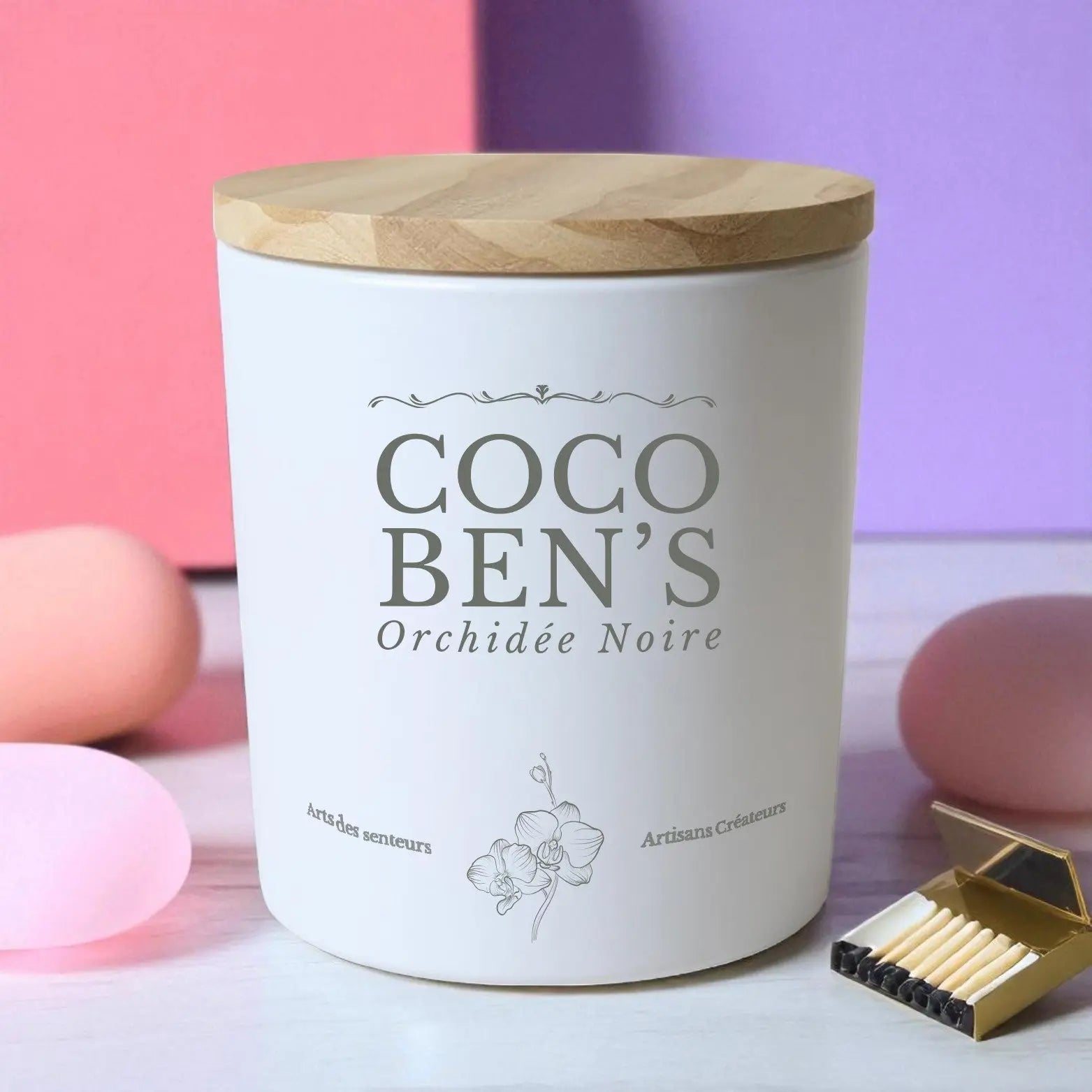 Bougie au parfum de Grasse - Orchidée noire - 200ml - CocoBen's