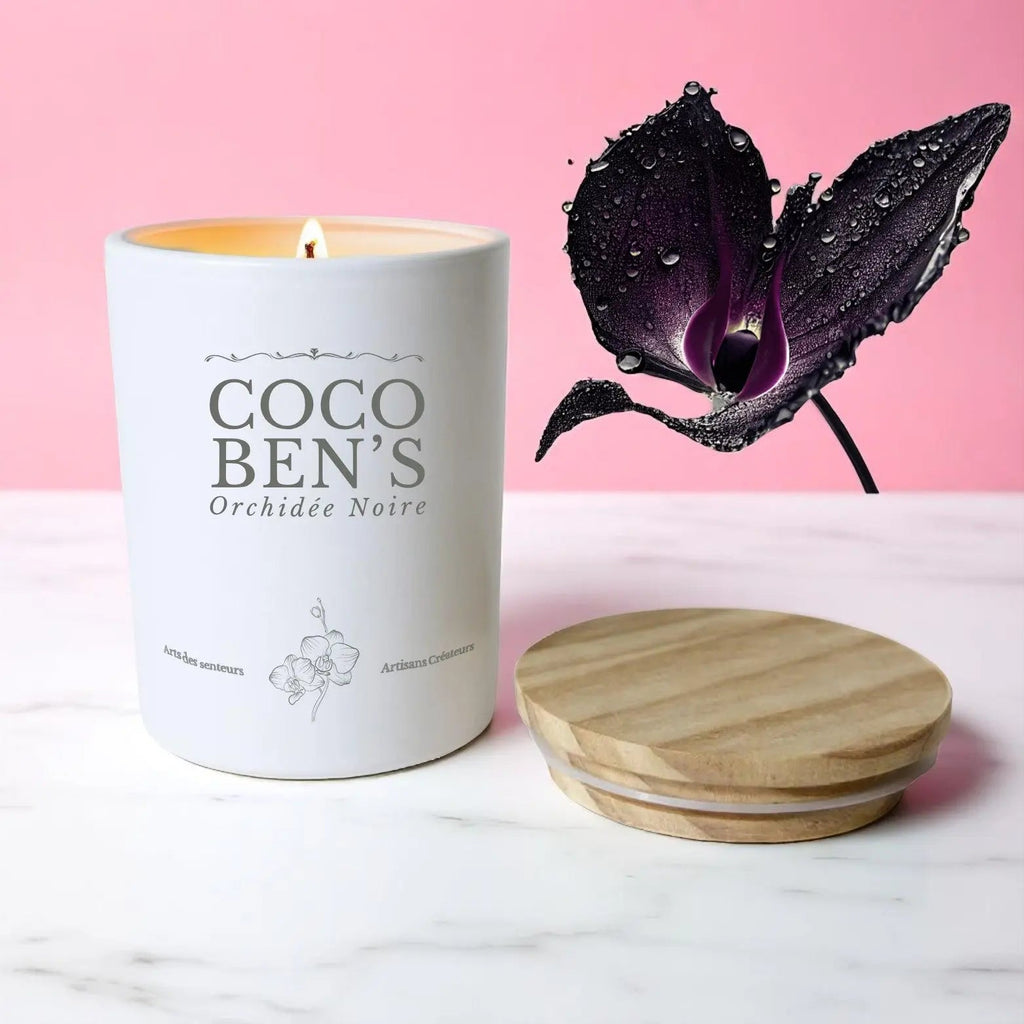 Bougie au parfum de Grasse - Orchidée noire - 200ml - CocoBen's