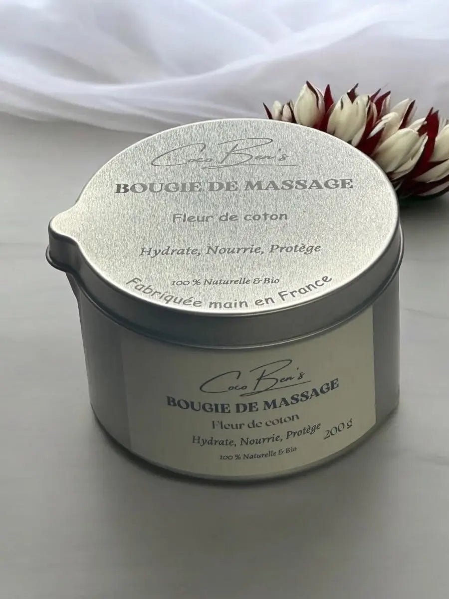 Bougie de massage - Fleur de coton - 200 ML - CocoBen's