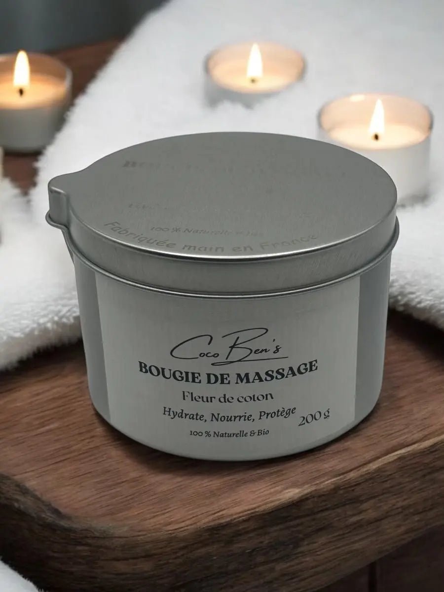 Bougie de massage - Fleur de coton - 200 ML - CocoBen's