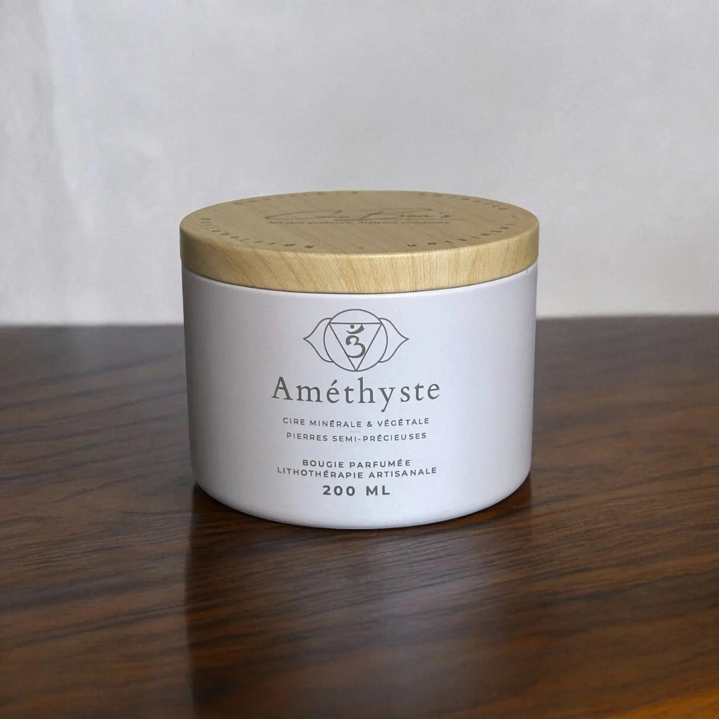 Bougie Lithothérapie - Améthyste - 200 ML - CocoBen's