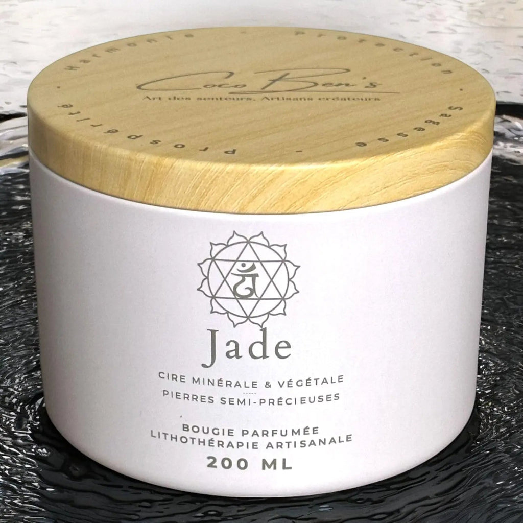 Bougie Lithothérapie - Jade - 200 ML - CocoBen's