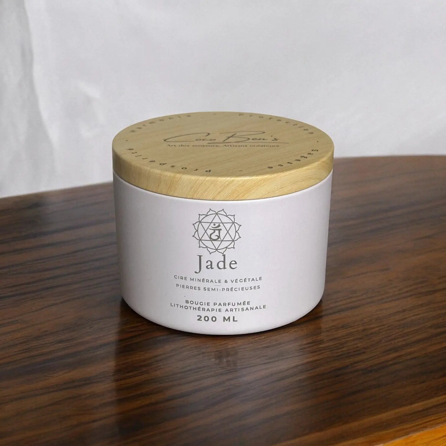 Bougie Lithothérapie - Jade - 200 ML - CocoBen's
