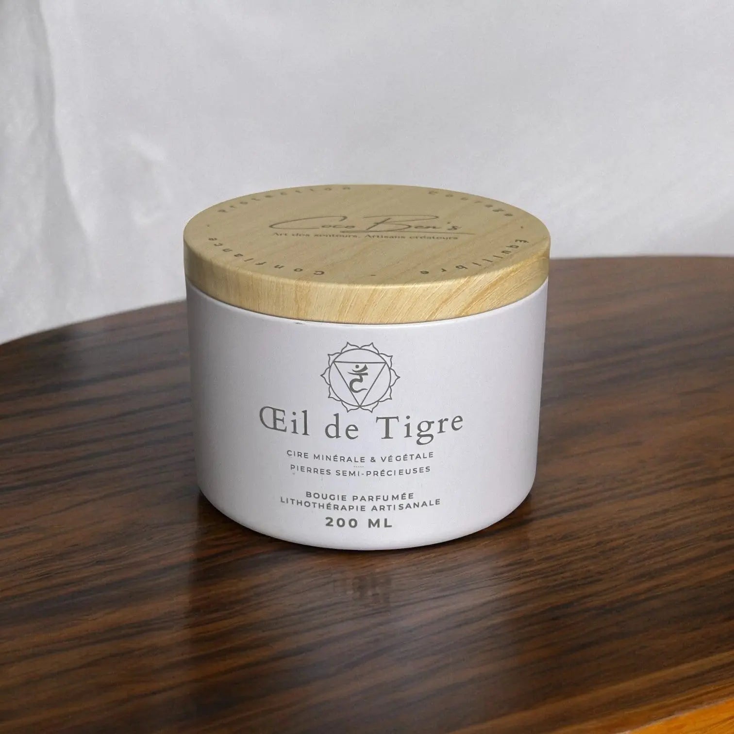 Bougie Lithothérapie - Œil de Tigre - 200 ML - CocoBen's