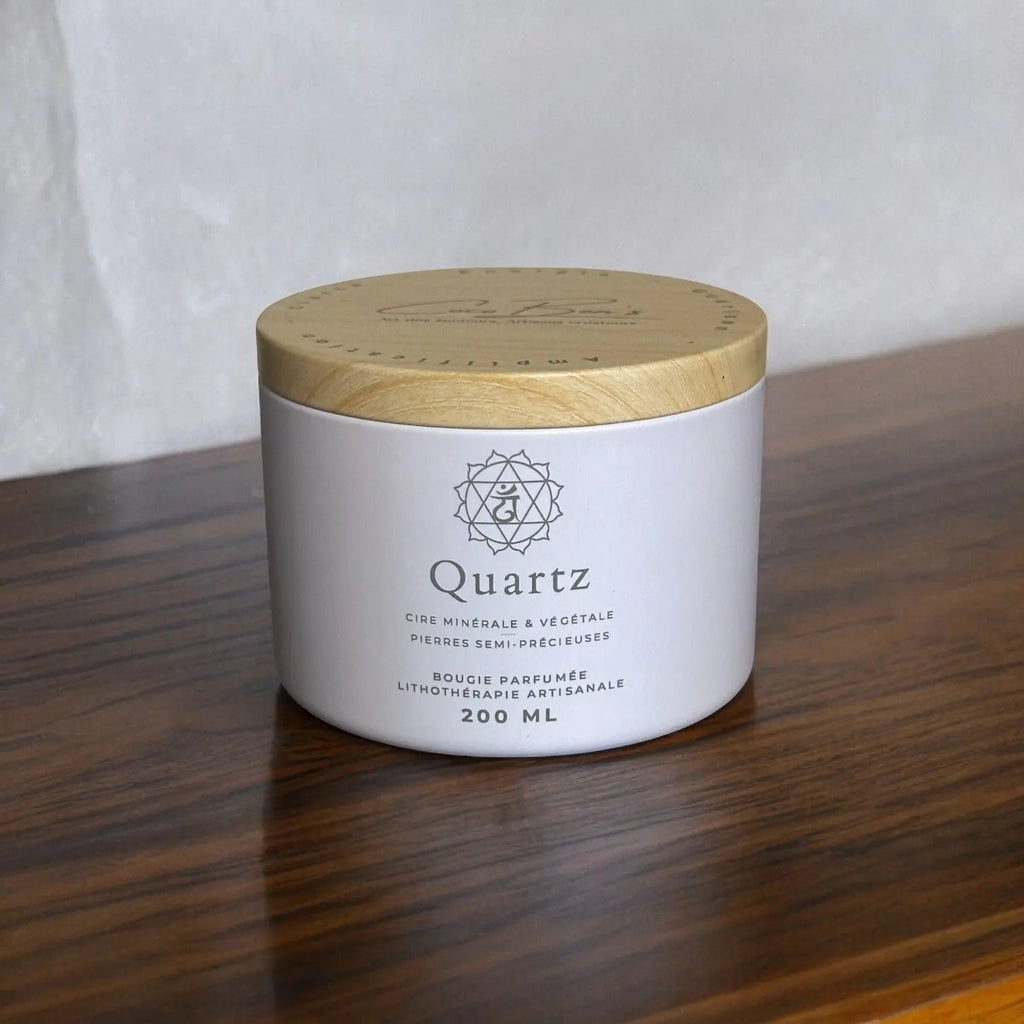 Bougie Lithothérapie - Quartz - 200 ML - CocoBen's
