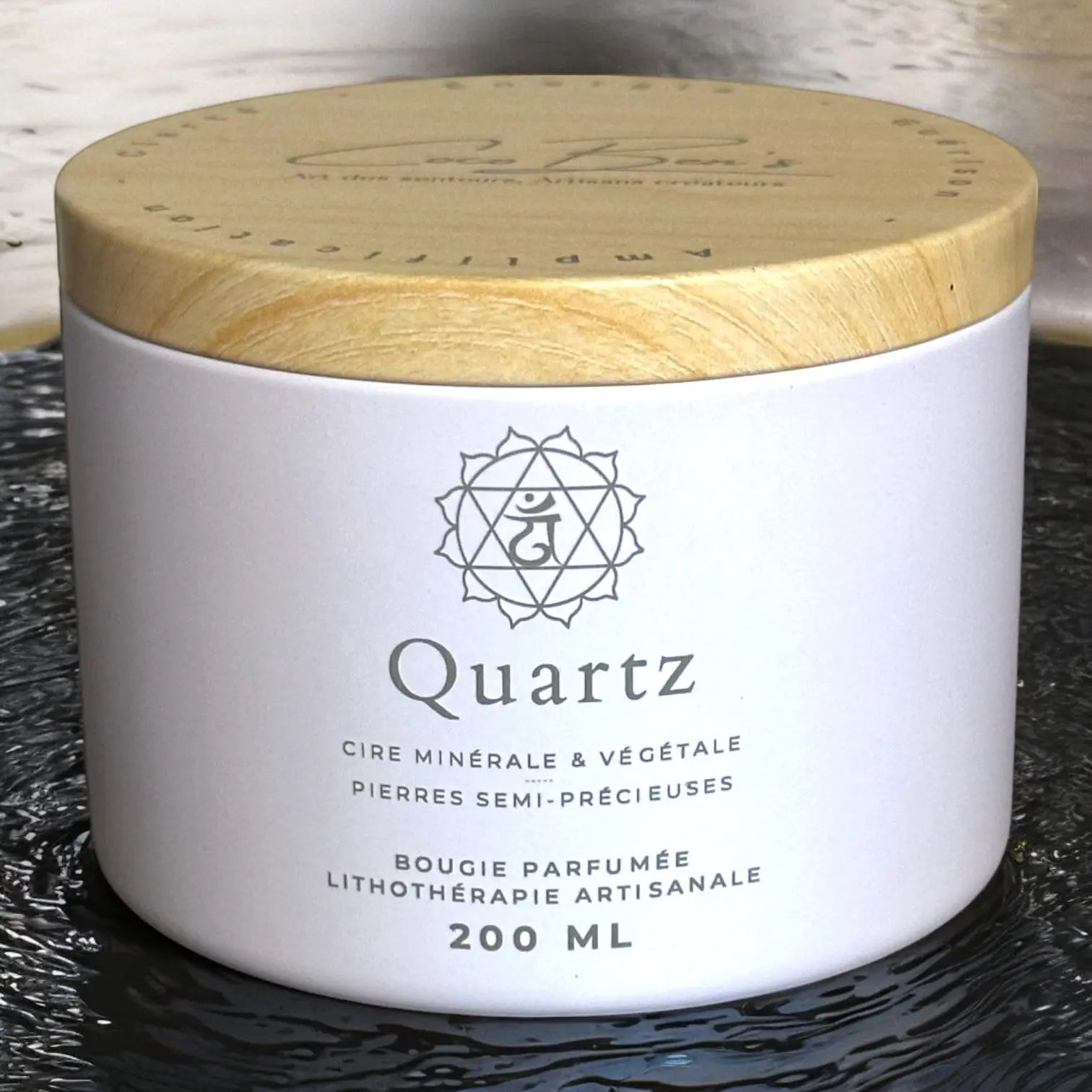 Bougie Lithothérapie - Quartz - 200 ML - CocoBen's