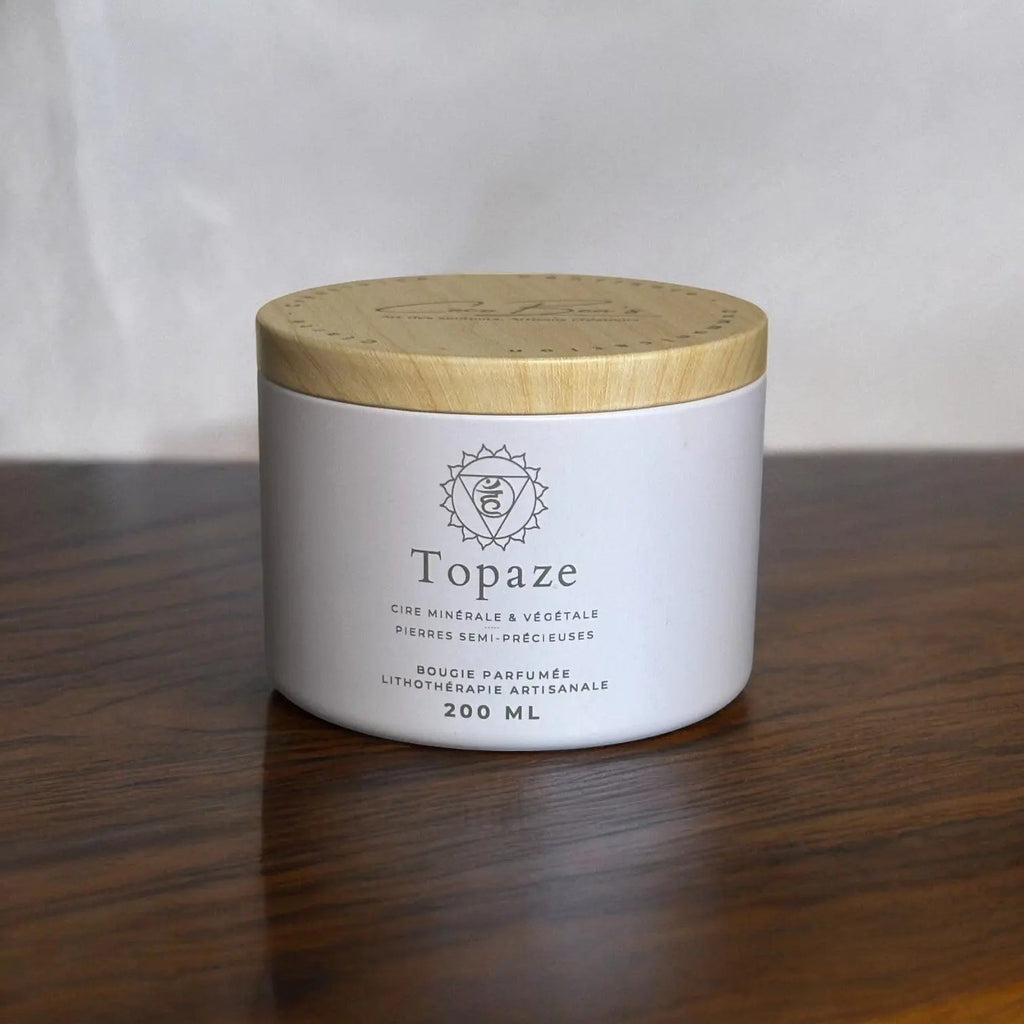 Bougie Lithothérapie - Topaze - 200 ML - CocoBen's