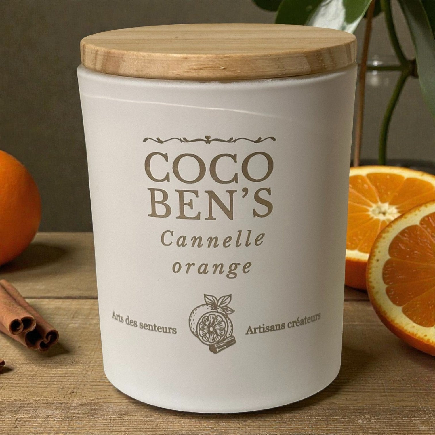 Bougie au parfum de Grasse - Cannelle Orange - 200ml CocoBen's - Maison
