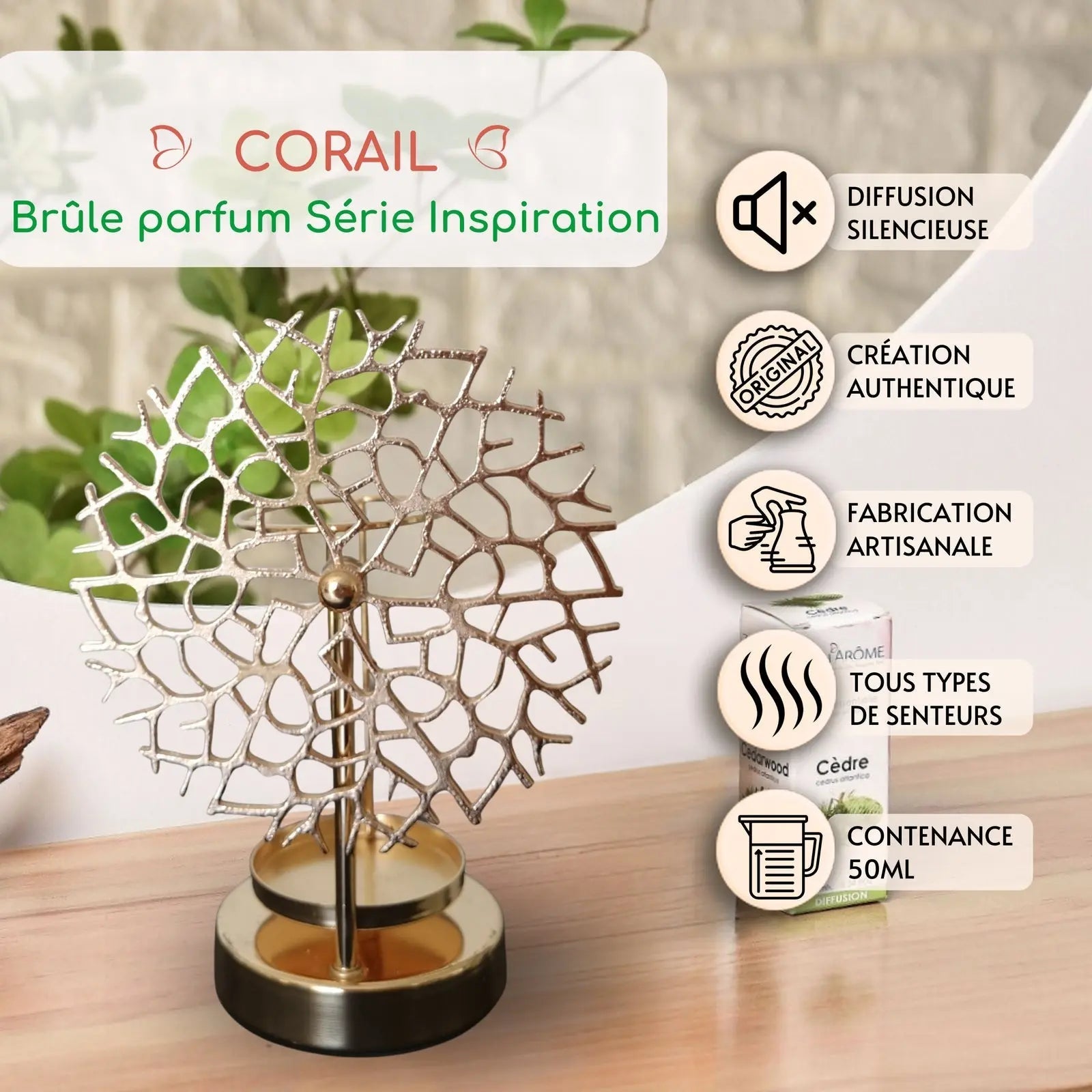 Brûle parfum - Corail - CocoBen's