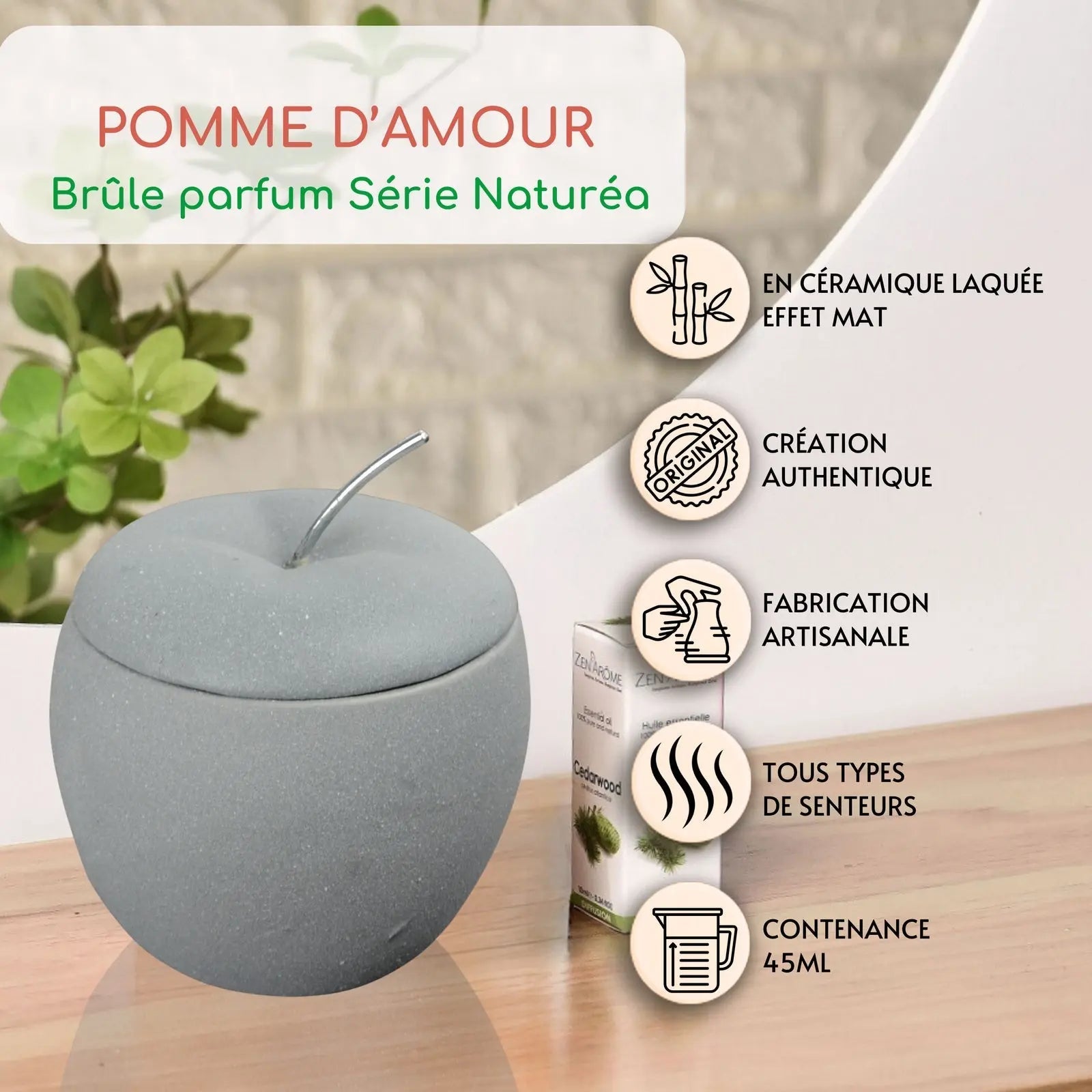 Brûle parfum - Pomme d'amour - CocoBen's
