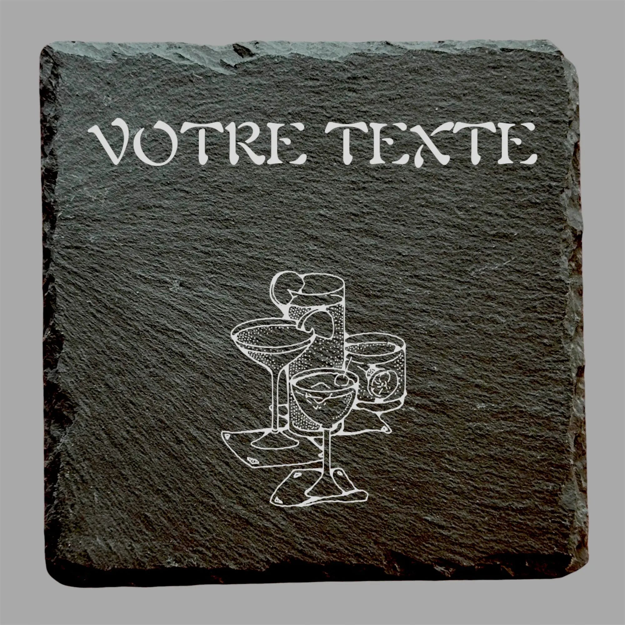 Cocktails - Ardoise carrée personnalisée - CocoBen's