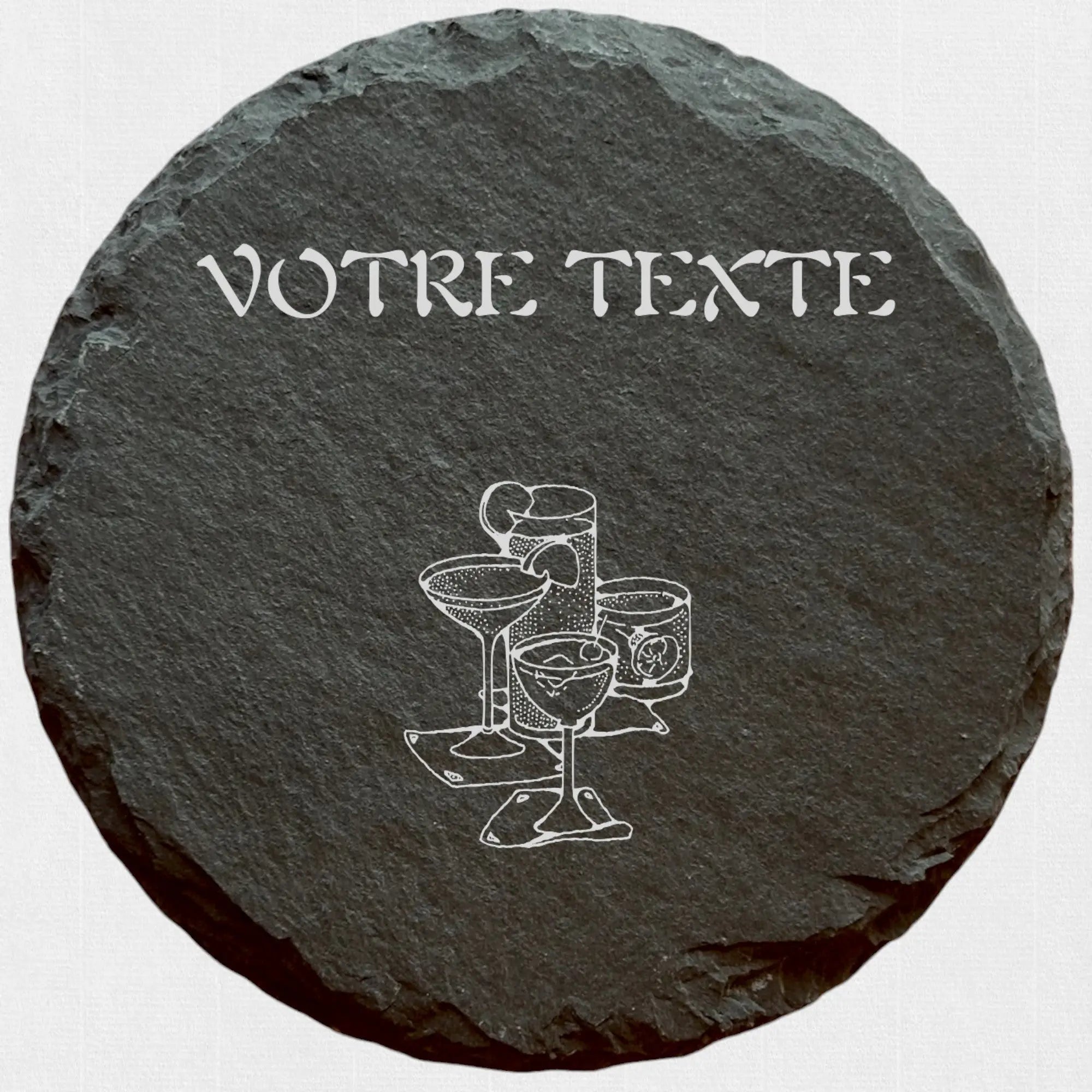 Cocktails - Ardoise ronde personnalisée - CocoBen's