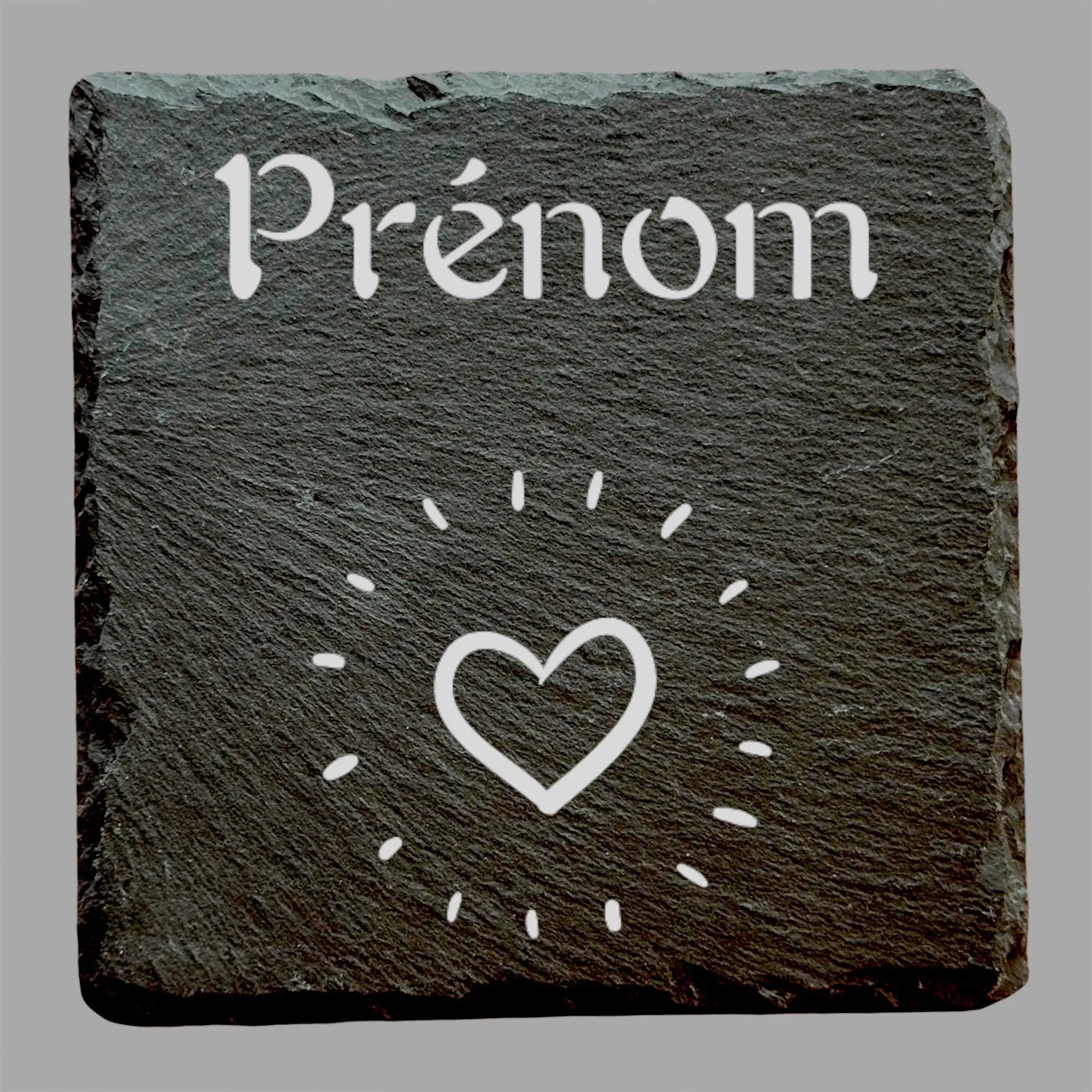 Cœur - Ardoise carrée personnalisée - CocoBen's