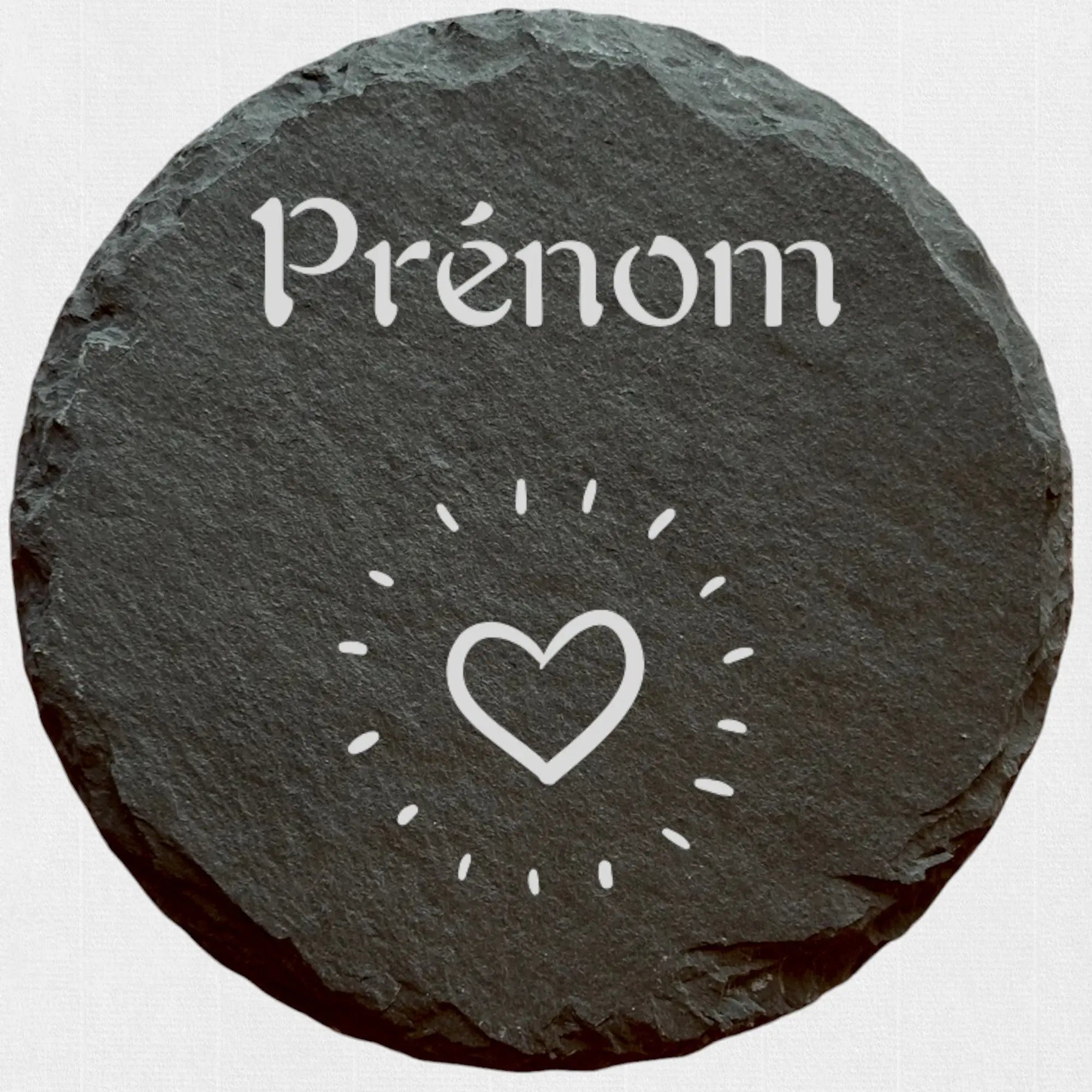 Cœur - Ardoise ronde personnalisée - CocoBen's