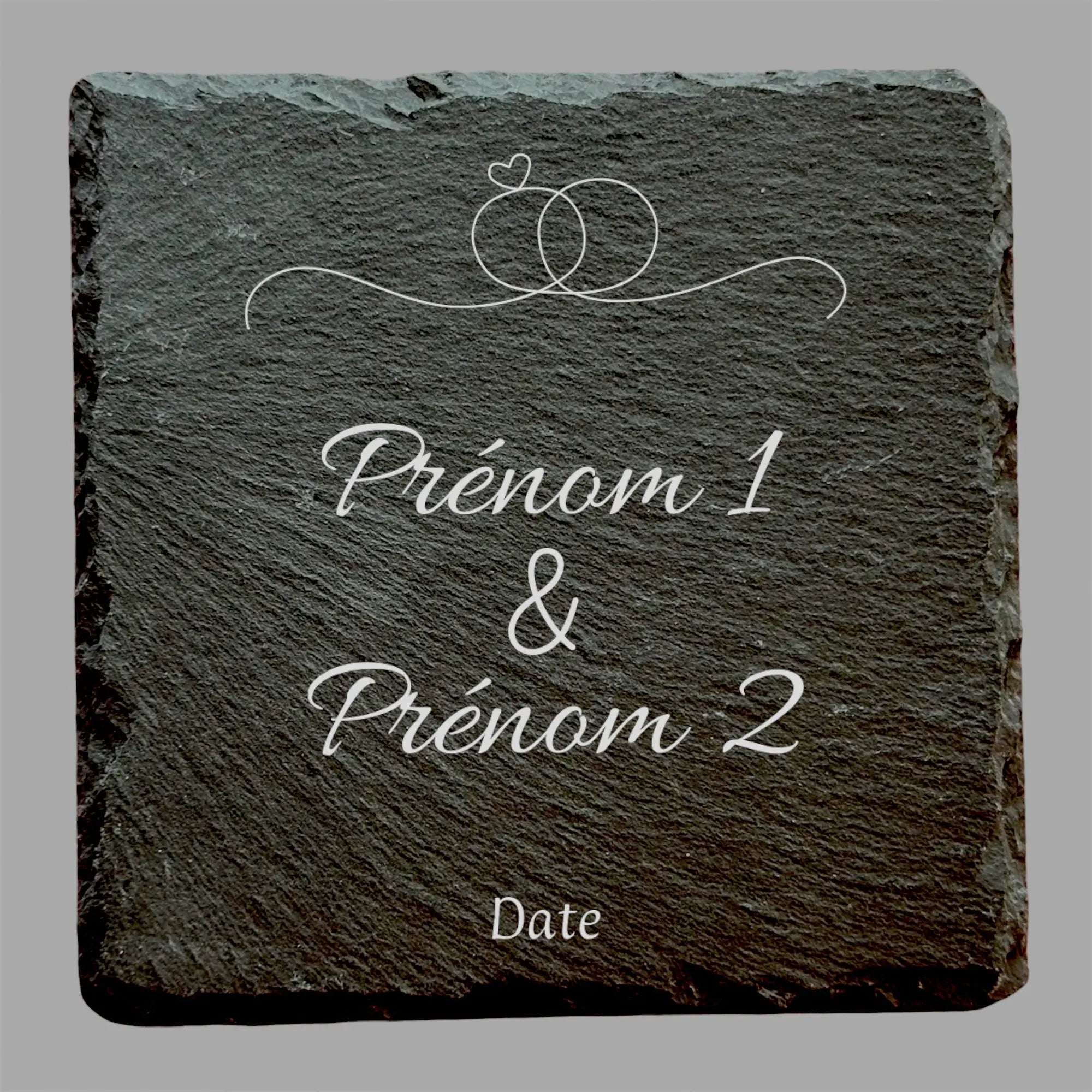 Fiançailles - Ardoise carrée personnalisée - CocoBen's