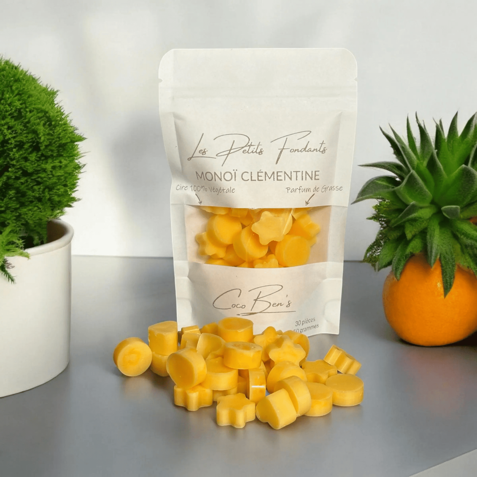 Fondants parfumés - Parfum de Grasse - Monoï clémentine - CocoBen's