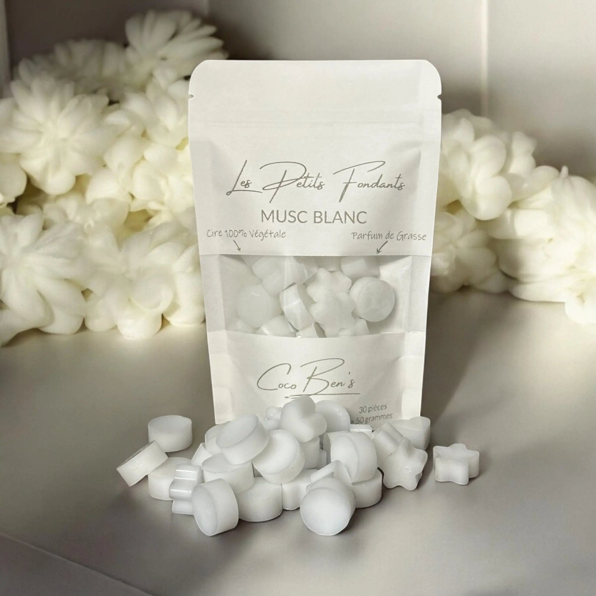 Fondants parfumés - Parfum de Grasse - Musc Blanc - CocoBen's
