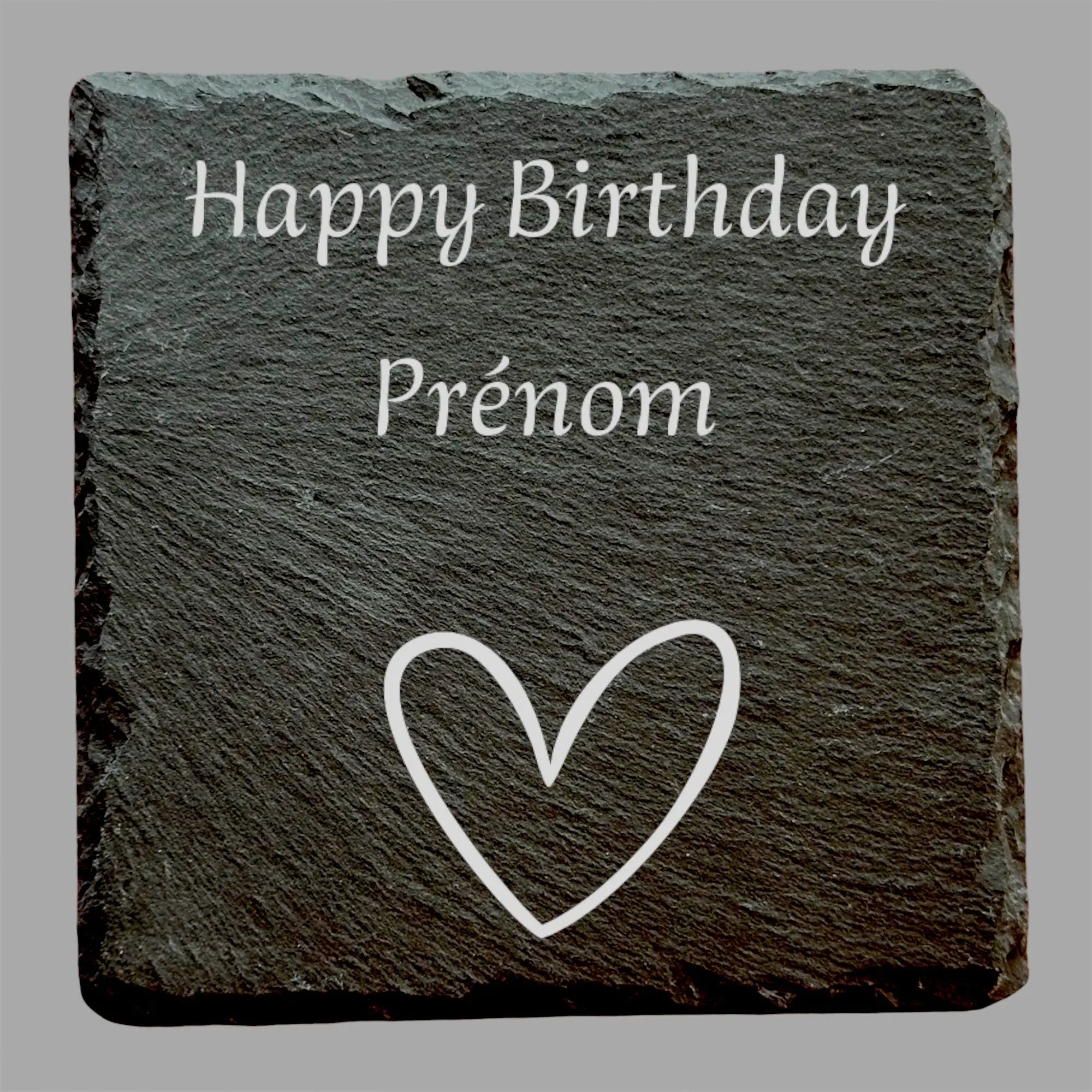 Happy Birthday - Ardoise carrée personnalisée - CocoBen's