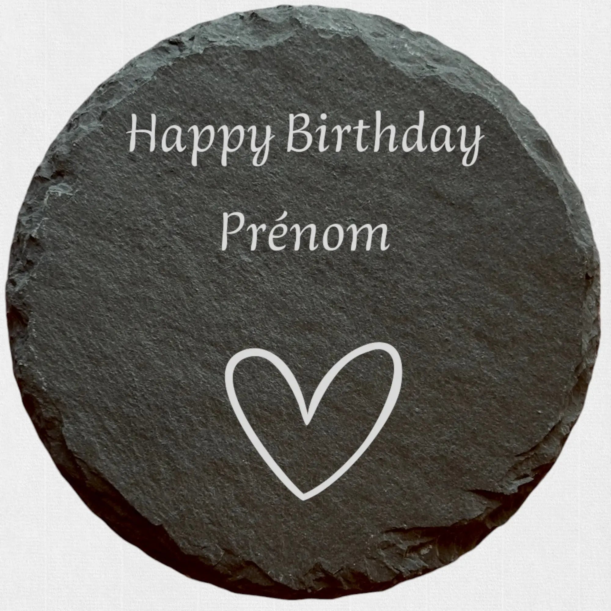 Happy Birthday - Ardoise ronde personnalisée - CocoBen's