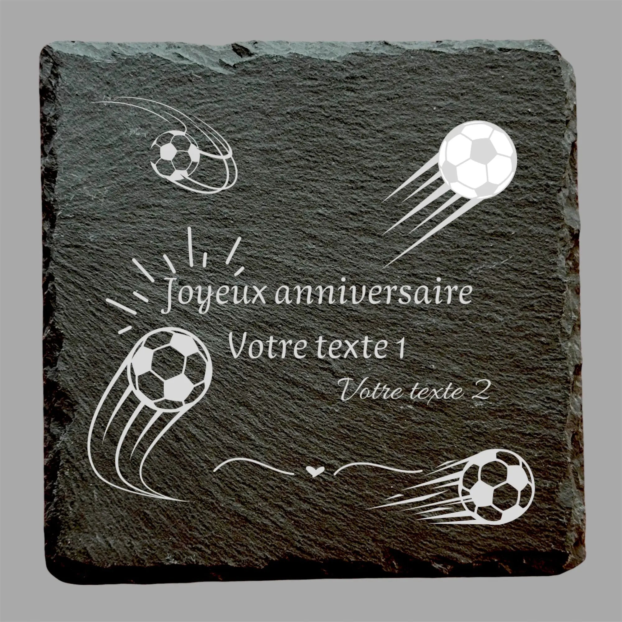 Joyeux Anniversaire 2 - Ardoise carrée personnalisée - CocoBen's